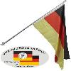 Hier erhalten Sie einen Fahnenmasten inklusive 2 Deutschlandfahnen